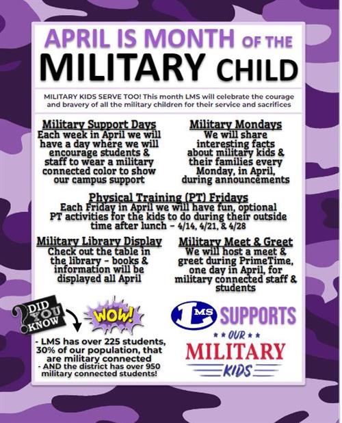 april is the month of the military child flyer