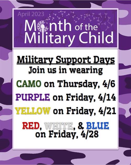 april is the month of the military child flyer